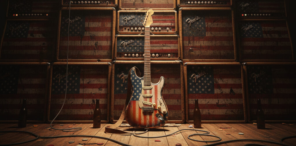 American blues growl guitar tone banner