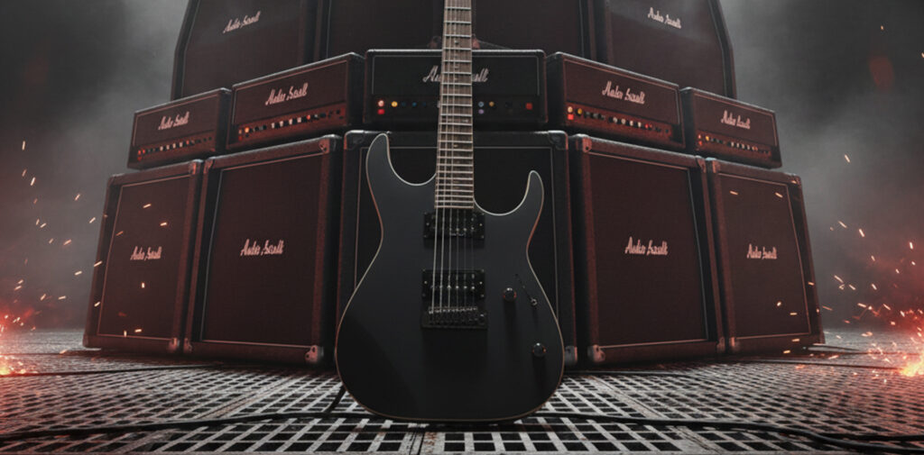 Metal guitar tone banner