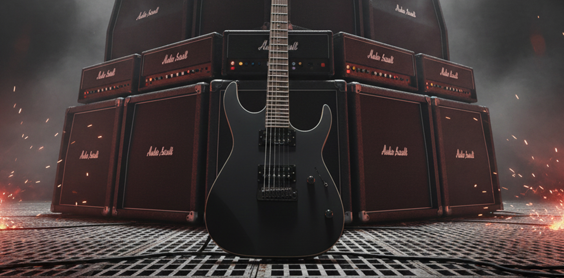 Metal guitar tone banner