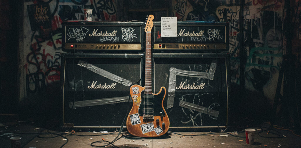 Punk rock guitar tone banner